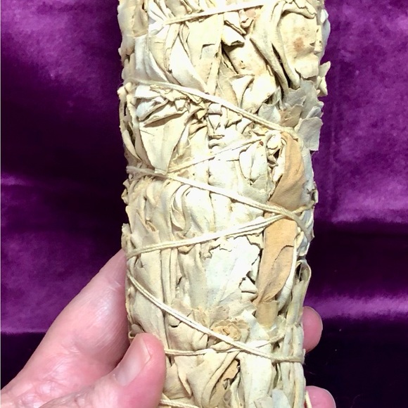 Large White Sage Smudge Stick 10” x 2.27” Altar Spell Work Cleansing Purifying - Picture 2 of 2